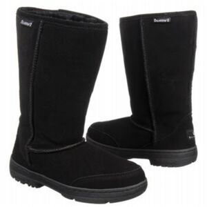 Bearpaw  Meadow 10" Black Suede Boots with Shearling Lining Size 7